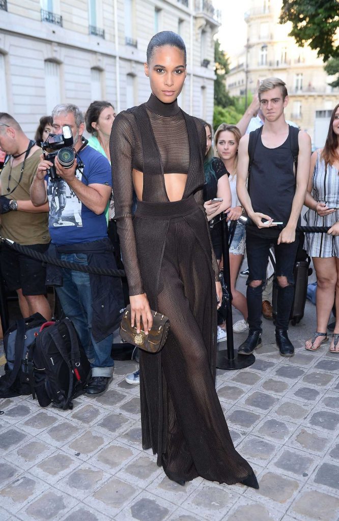 Cindy Bruna Arrives at the Vogue Party at Musee Galliera During the Haute Couture Fashion Week in Paris-1