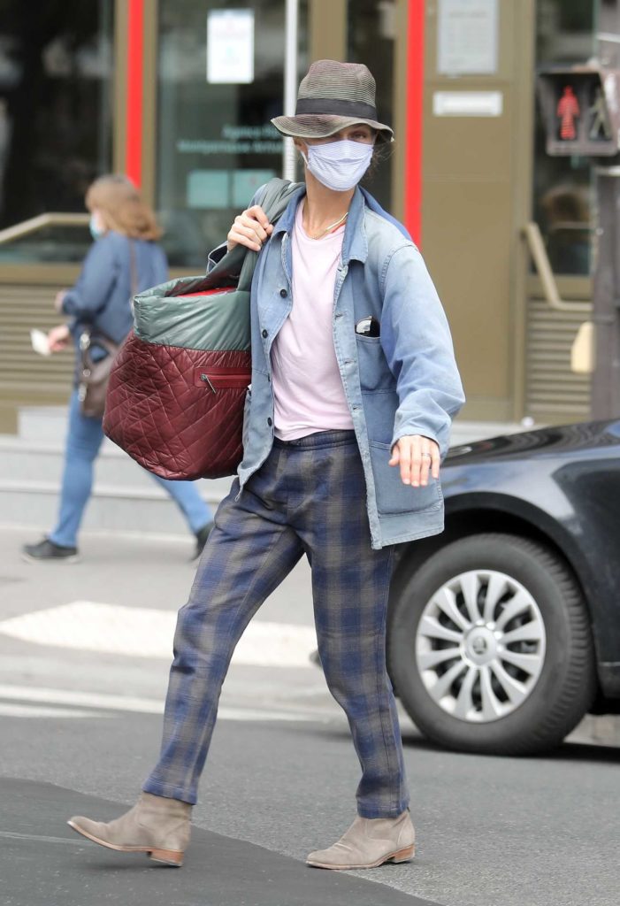 Vanessa Paradis in a Plaid Pants Was Seen Out in Paris – Celeb Donut