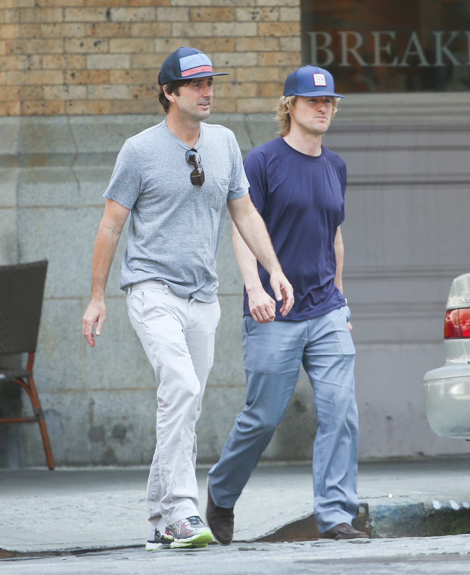 Brotherly Love Luke and Owen Wilson Walk in NYC Celeb Donut