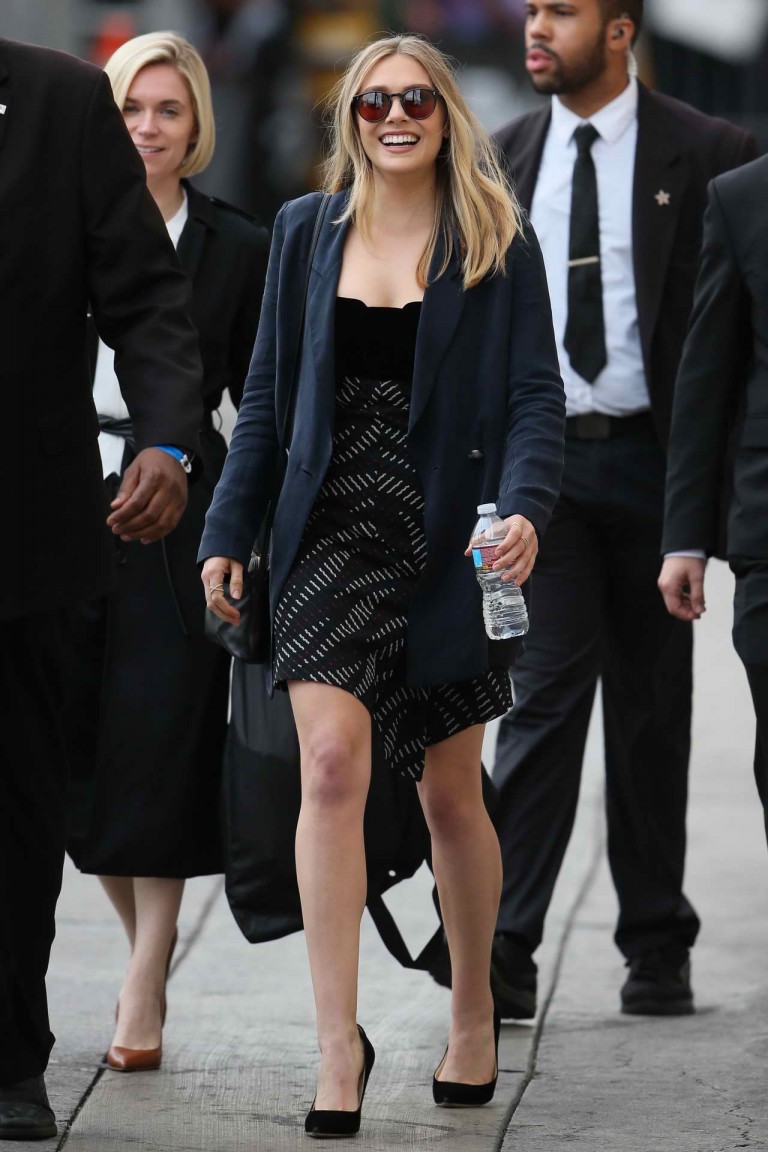 Elizabeth Olsen Leaving the ABC Studios After Jimmy Kimmel ...
