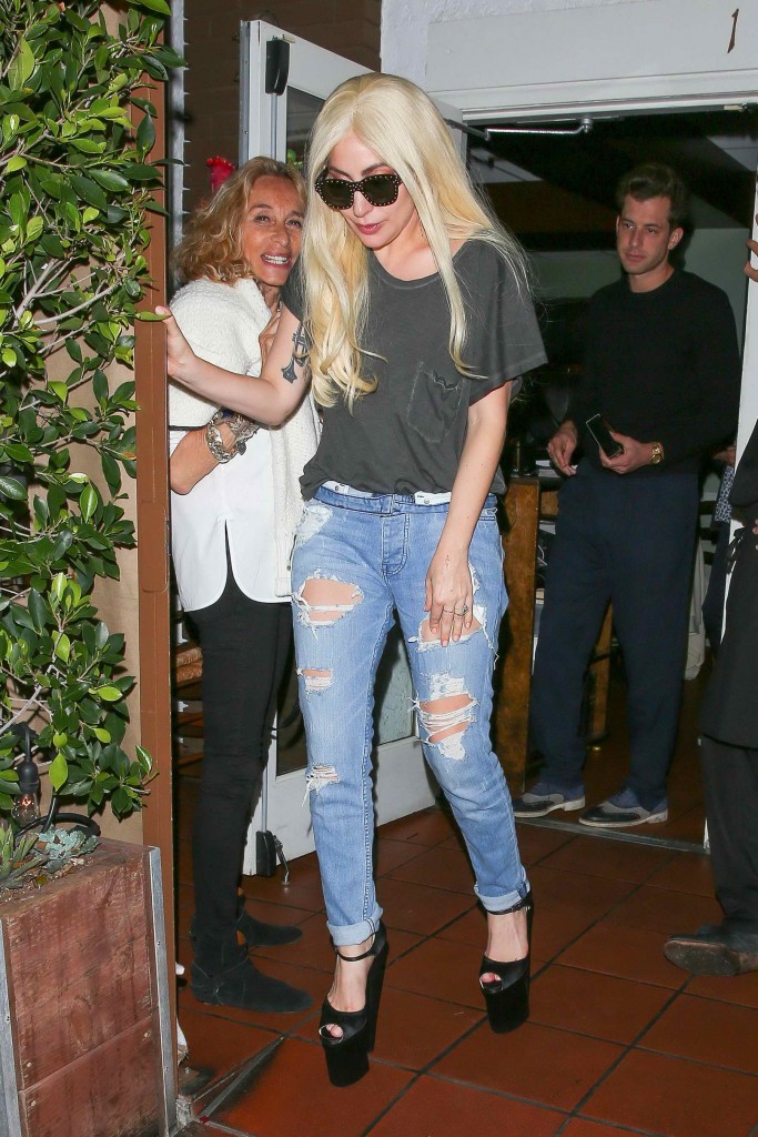 Lady Gaga Leaving Giorgio Baldi Italian Restaurant in Santa Monica-2