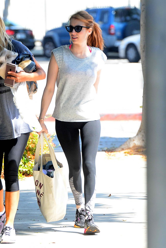 Emma Roberts Leaves a Gym in Los Angeles-1
