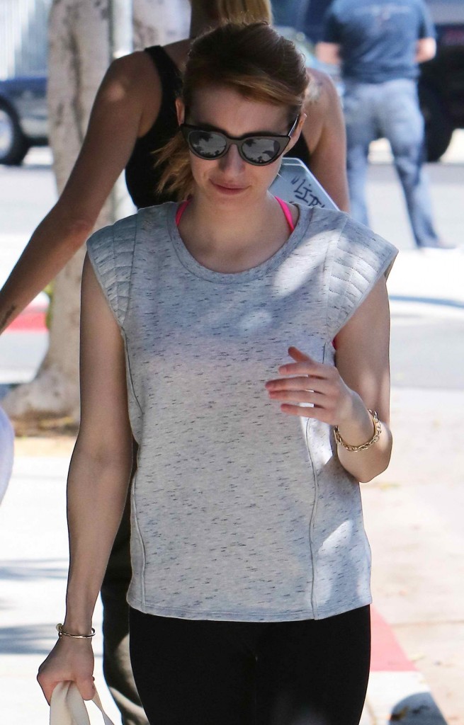 Emma Roberts Leaves a Gym in Los Angeles-2