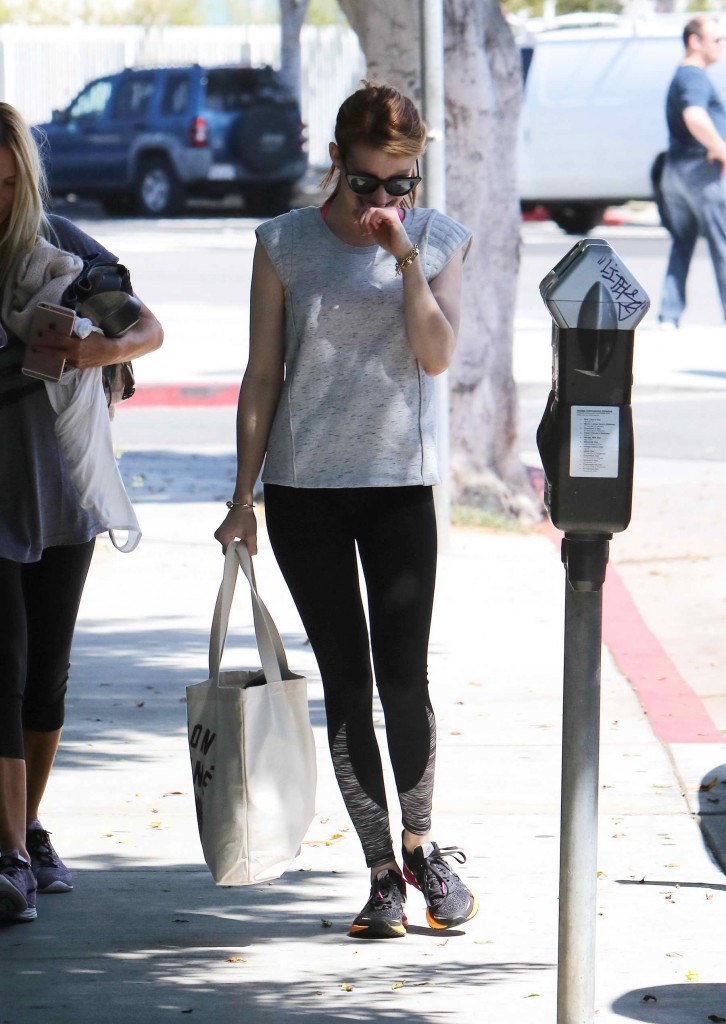 Emma Roberts Leaves a Gym in Los Angeles-3