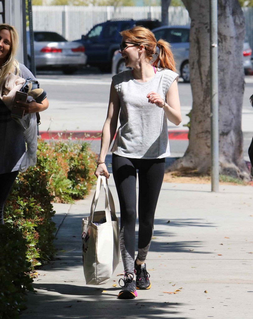 Emma Roberts Leaves a Gym in Los Angeles-4