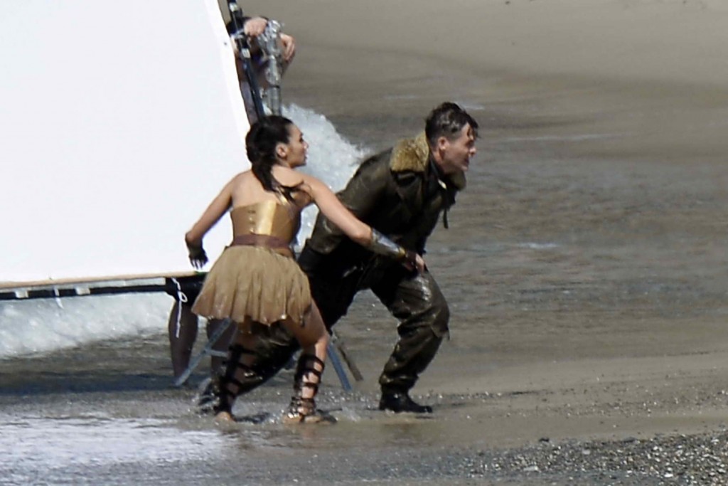 Gal Gadot on the Set of Wonder Woman at the Beach in Italy-4