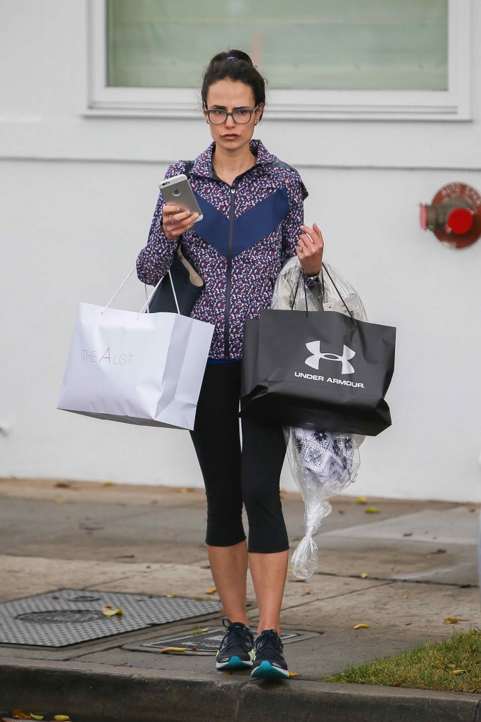 Jordana Brewster Shops at Express in Beverly Hills-2