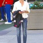 Julie Bowen Goes to L.A. Live in Downtown Los Angeles