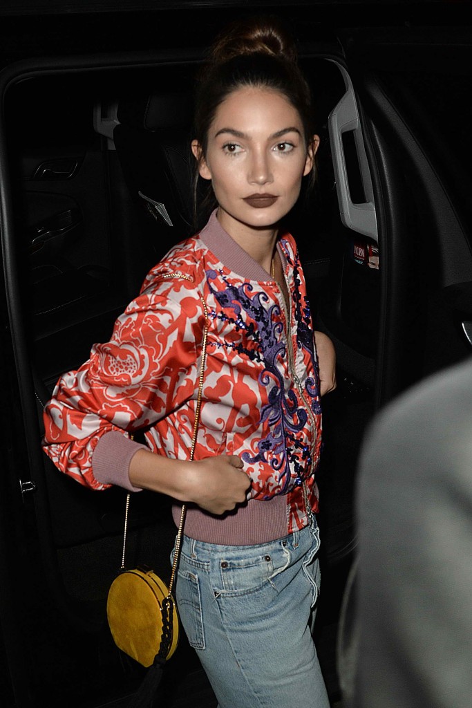 Lily Aldridge Leaves a Party at El Compadre-2