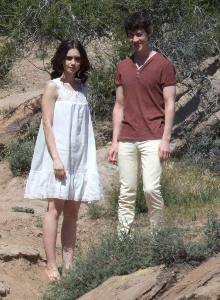 Lily Collins on Set of To The Bone in Los Angeles-2