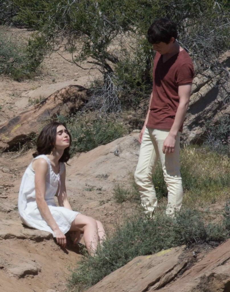 Lily Collins on Set of To The Bone in Los Angeles-4