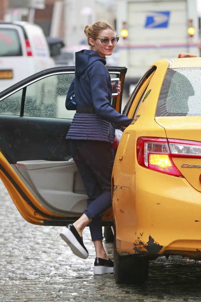 Olivia Palermo Getting Into a Yellow Cab in Brooklyn-4