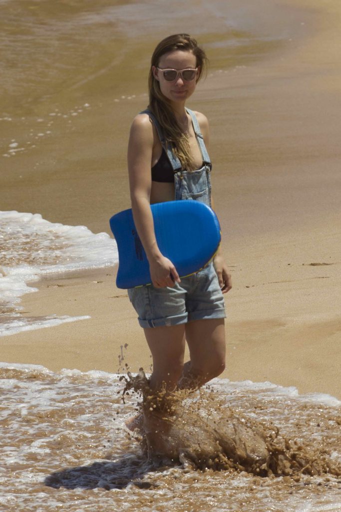 Olivia Wilde With Family at the Beach in Hawaii-1