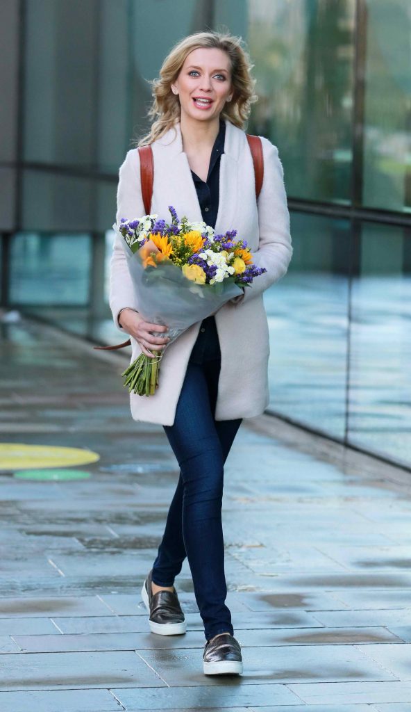 Rachel Riley Leaves the Studios at Media City in Manchester-2