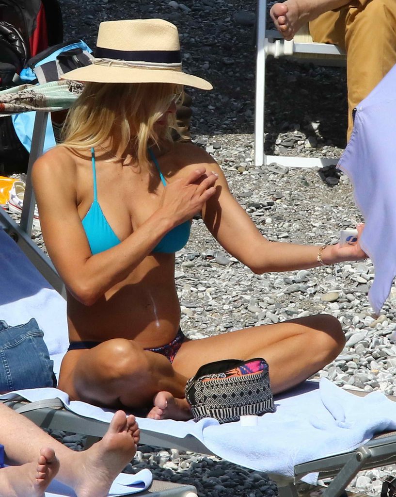 Brittany Daniel Wearing a Bikini at the Beach in Portofino-4
