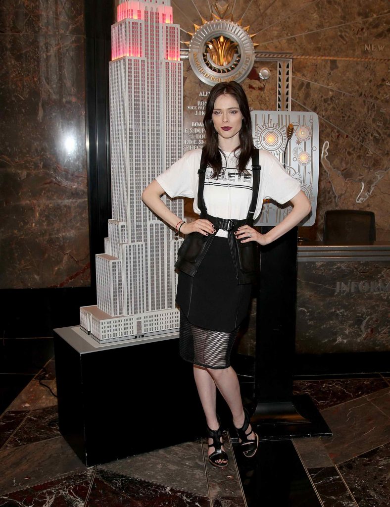 Coco Rocha at The Empire State Building for World Blood Day-5