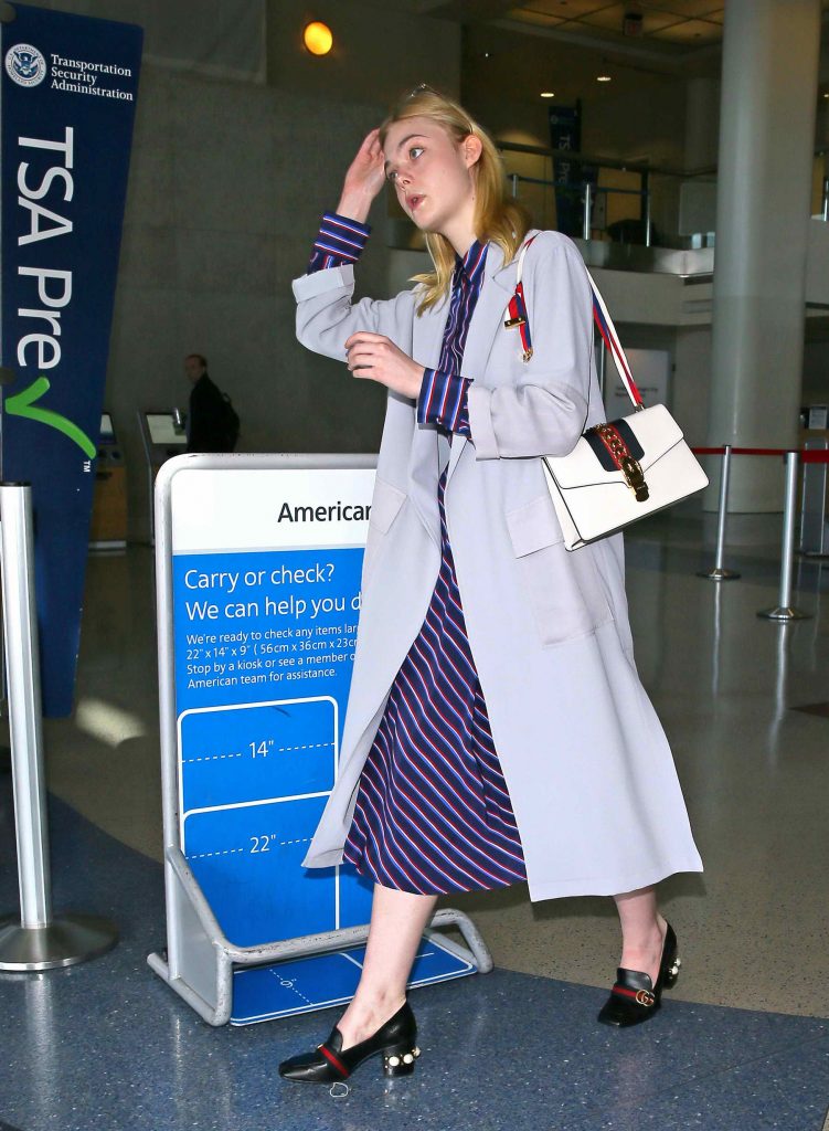 Elle Fanning at LAX Airport in Los Angeles-3