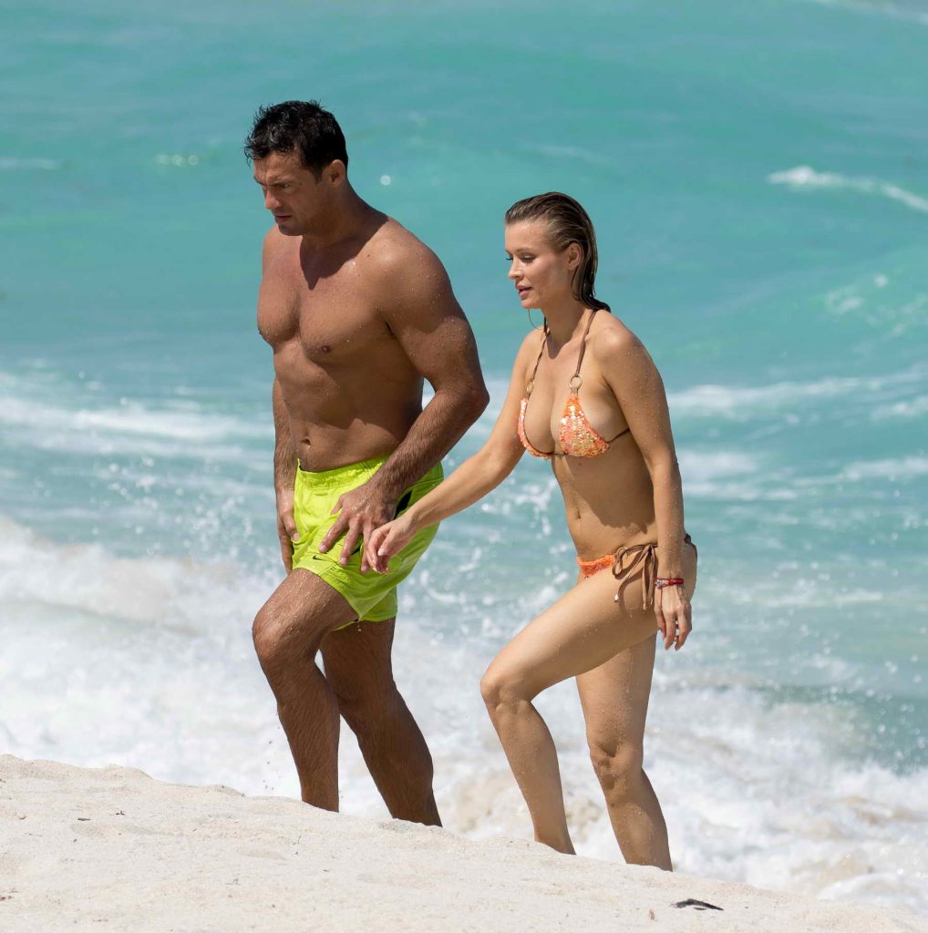 Joanna Krupa in Bikini at the Beach in Miami-6