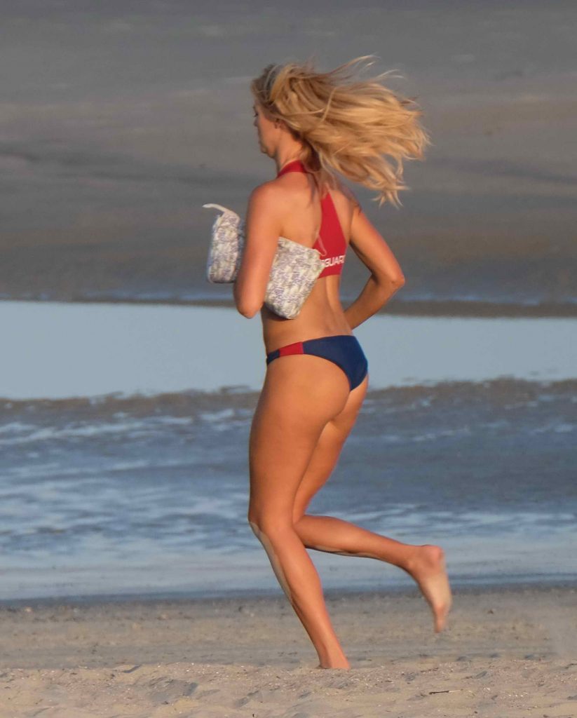 Kelly Rohrbach Wearing a Bikini on the Set of Baywatch in Georgia-2