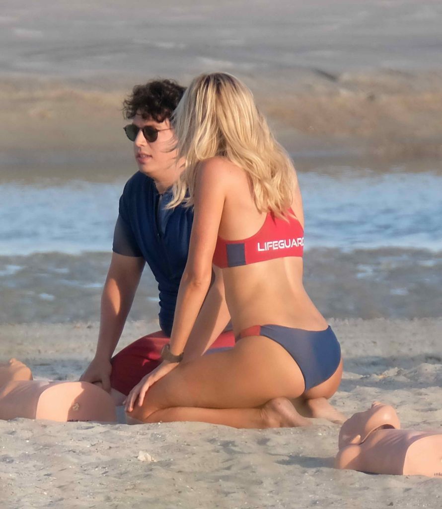 Kelly Rohrbach Wearing a Bikini on the Set of Baywatch in Georgia-4