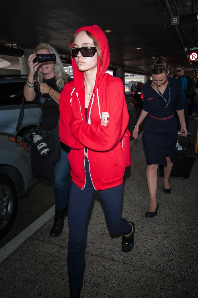 Lily Rose Depp Arrives at Los Angeles International Airport-5