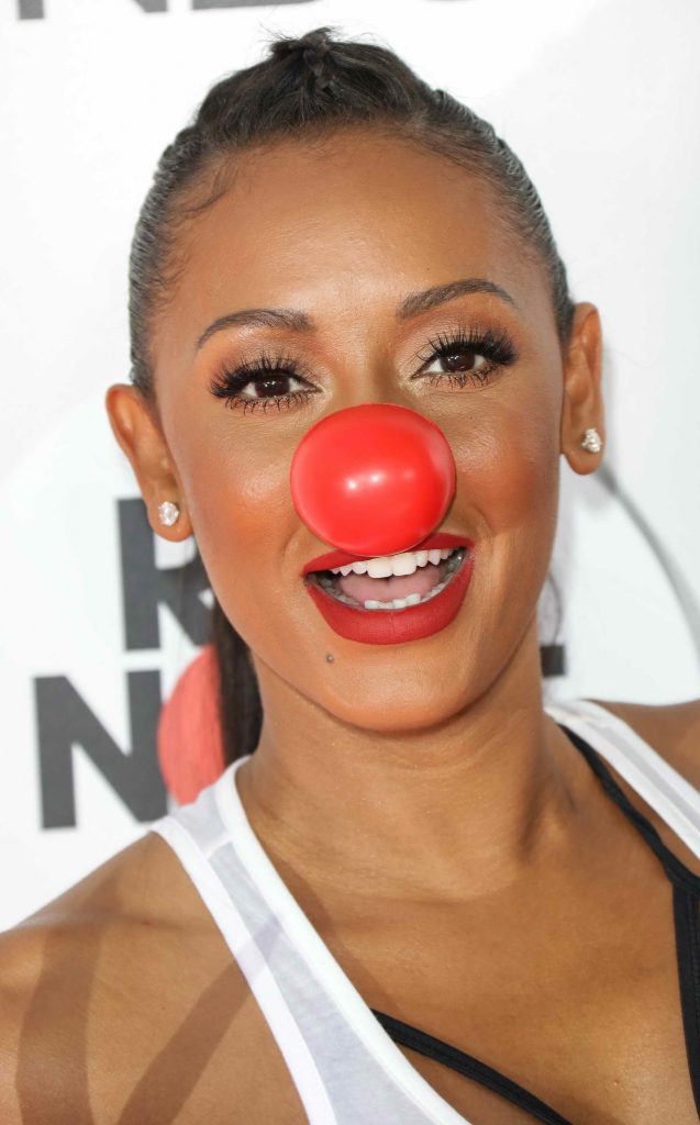 Melanie Brown Attends the NBC's Red Nose Day Special in Los Angeles-1