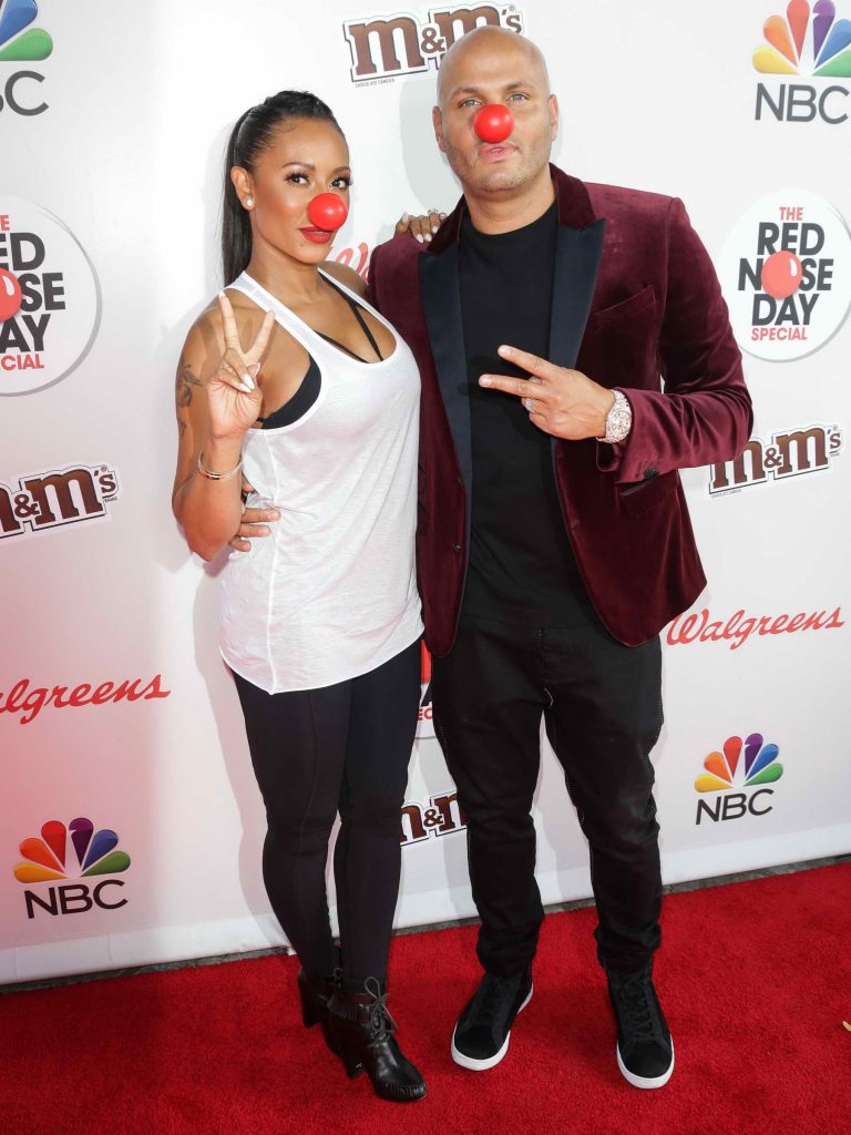 Melanie Brown Attends the NBC's Red Nose Day Special in Los Angeles-2