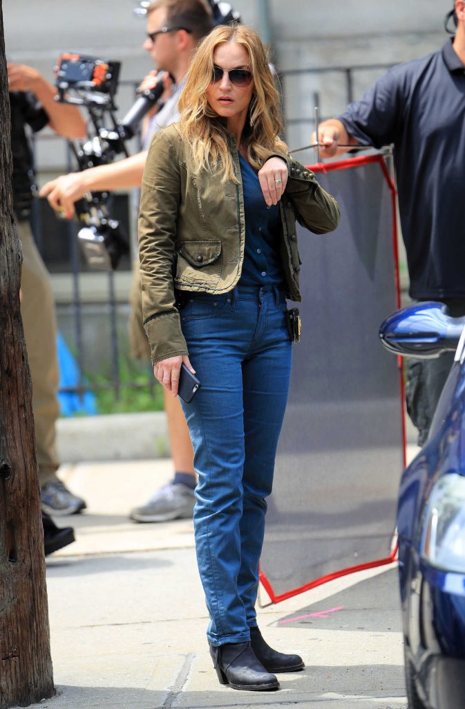 Drea de Matteo on the Set of Shades of Blue in New York City-2