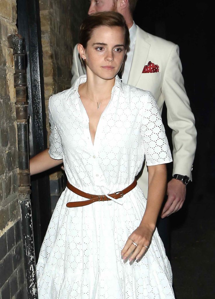 Emma Watson Arrives to the Chiltern Firehouse in London-1