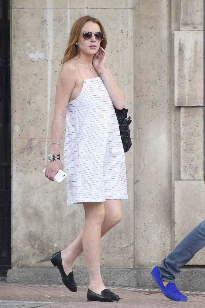 Lindsay Lohan Was Seen Out in Madrid-1
