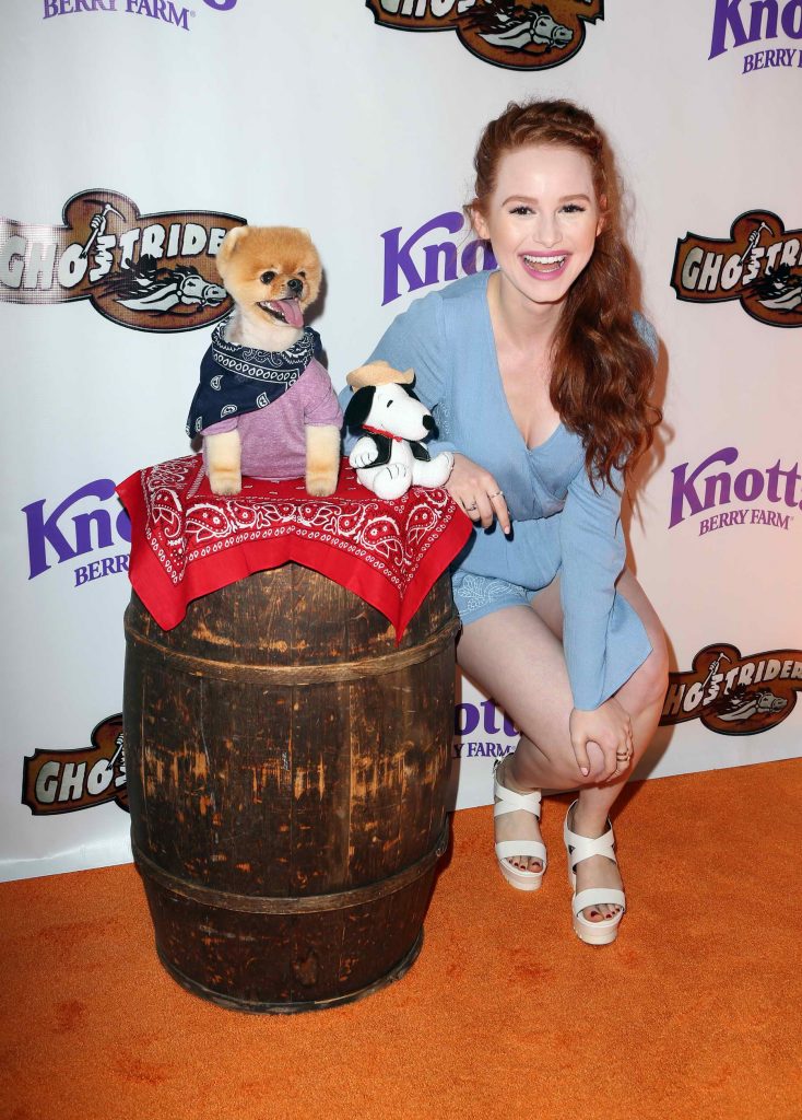 Madelaine Petsch at Knotts Berry Farm in Buena Park, California-5