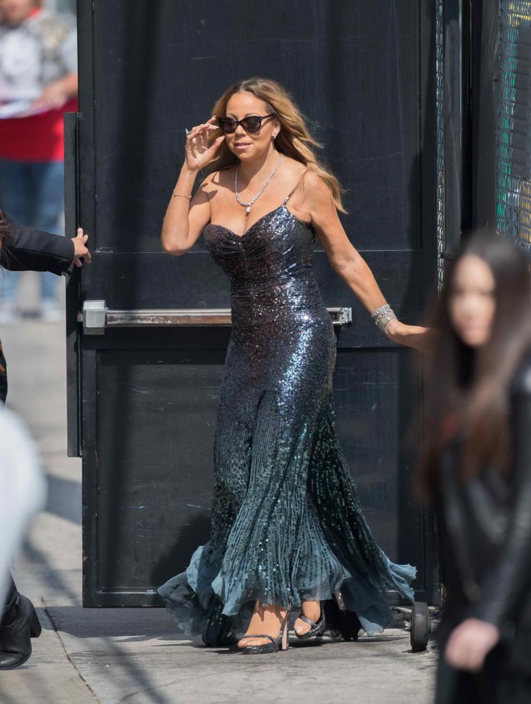 Mariah Carey Arrives at Jimmy Kimmel Live in Los Angeles-1