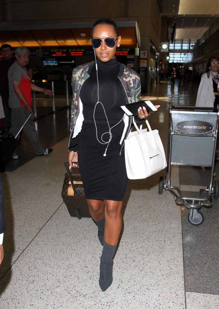 Melanie Brown Arrives at LAX Airport in Los Angeles-1