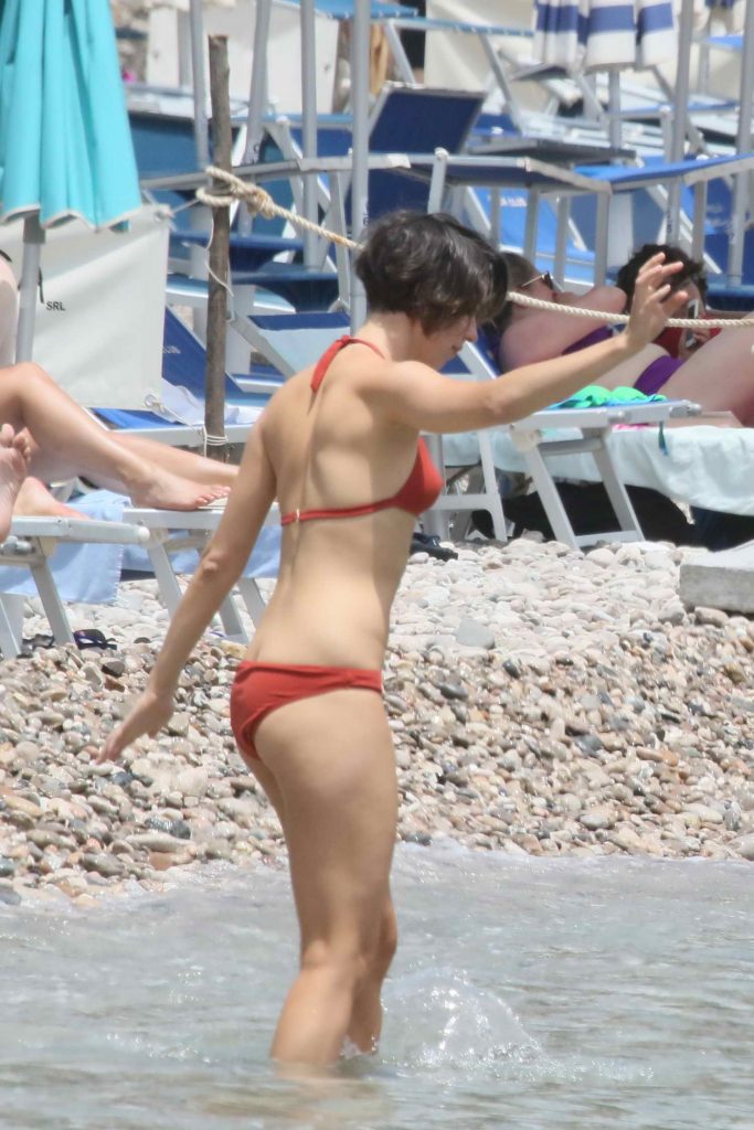 Rebecca Hall in Bikini at the Beach in Taormina-3