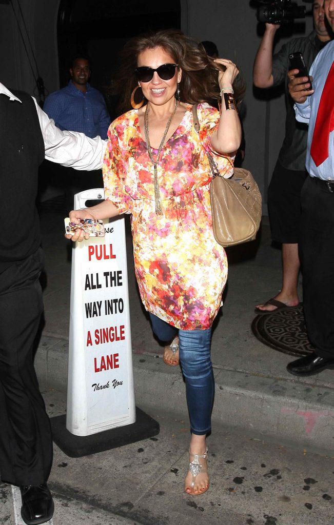 Thalia Leaves Craig's Restaurant in West Hollywood-4