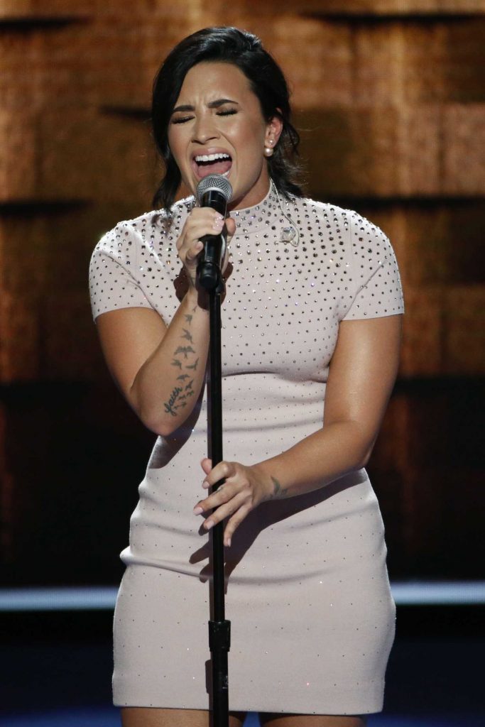 Demi Lovato at Democratic National Convention in Philadelphia-1