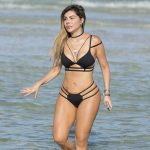 Liziane Gutierrez in Bikini at the Beach in Miami