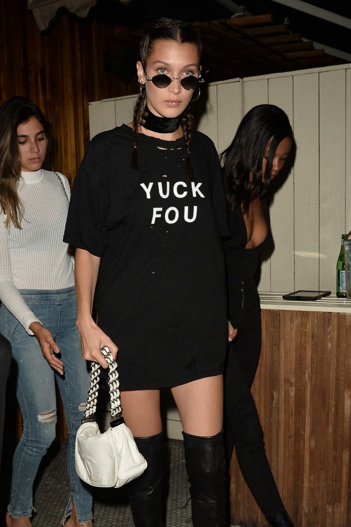 Bella Hadid Arrives to The Nice Guy Club in West Hollywood-1