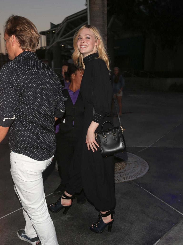 Elle Fanning at Staples Centre in Los Angeles-5