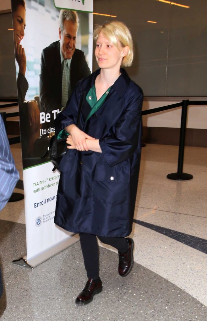 Mia Wasikowska Arrives to LAX Airport in LA-1
