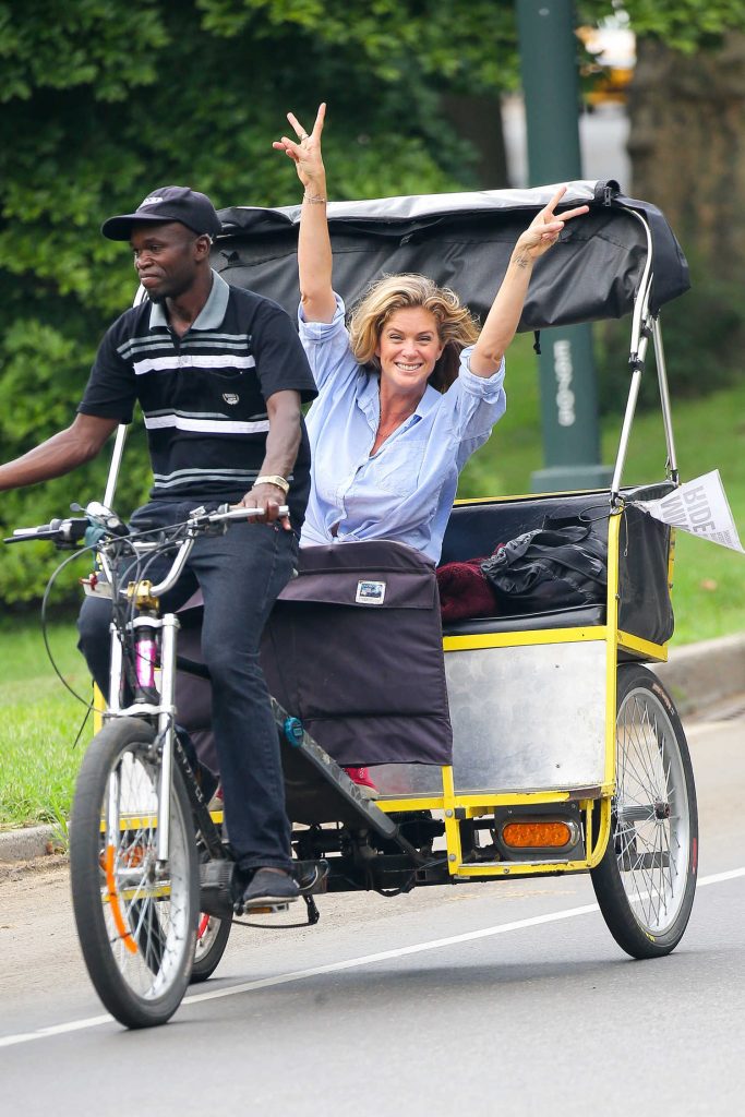 Rachel Hunter While Filming a Small Project in New York City-1