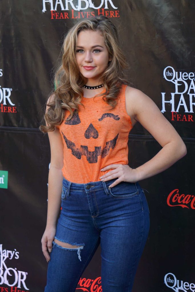 Brec Bassinger at the Queen Mary's Dark Harbor 2016 in Long Beach-3