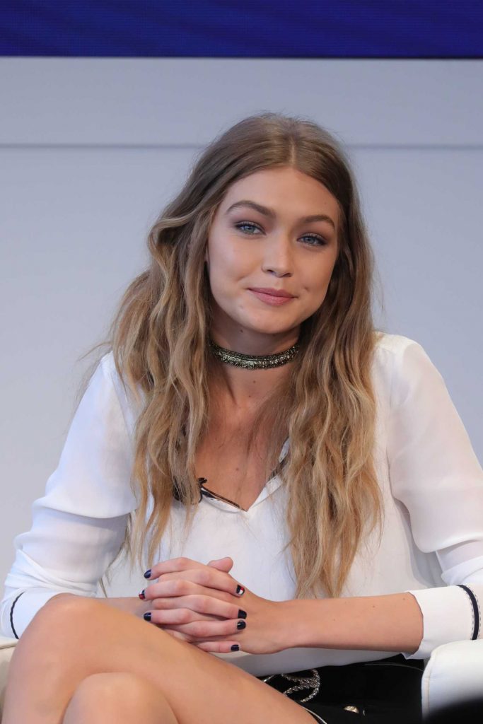 Gigi Hadid at the Tommy X Gigi Collection Press Conference in NYC-5