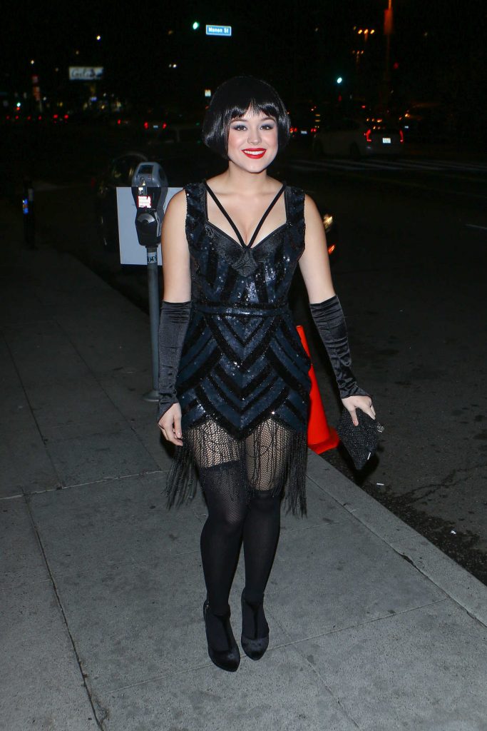 Hayley Orrantia at the Just Jared Annual Halloween Party in Los Angeles-3