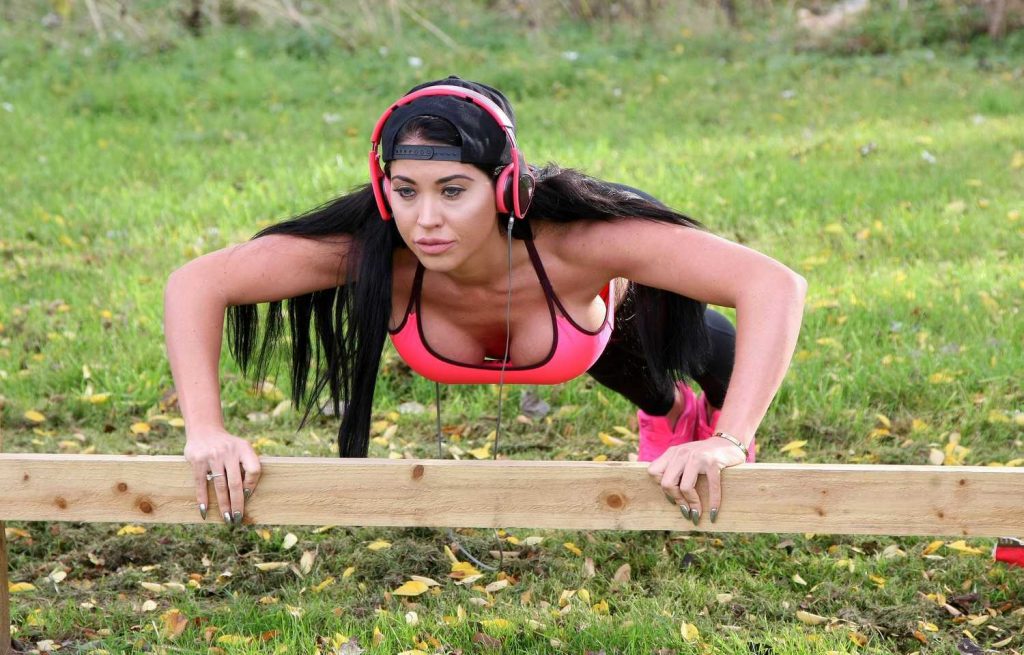 Jacqui Ryland Works Out in a Park in Birmingham-5