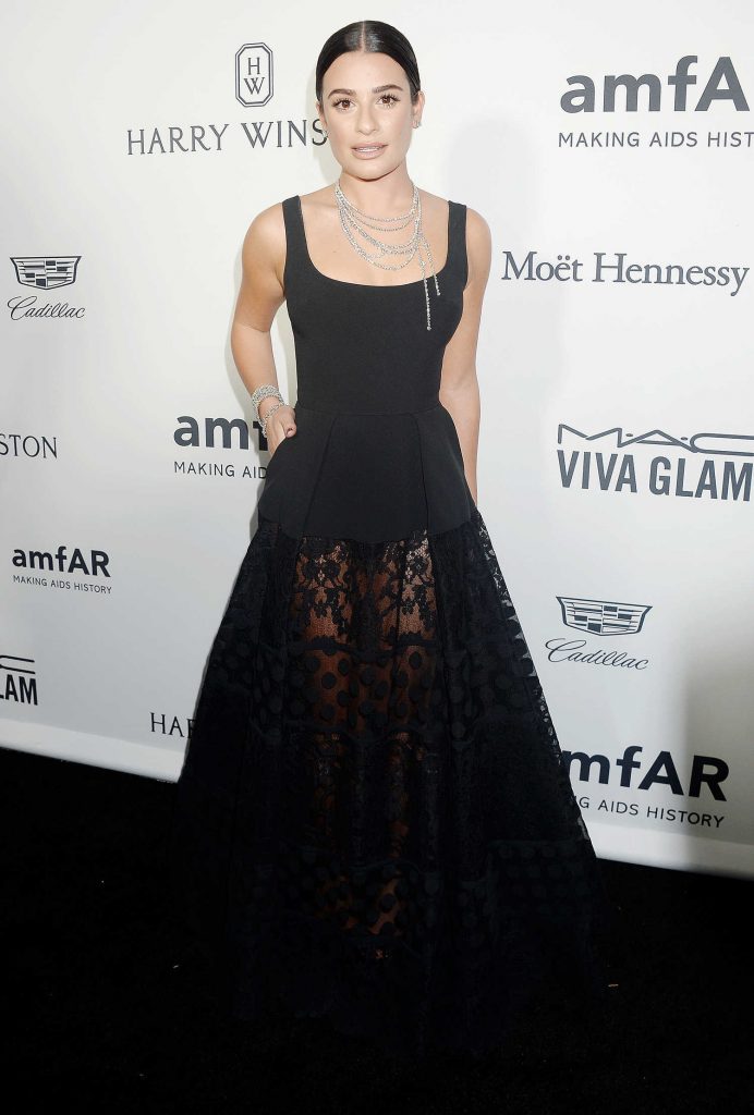 Lea Michele at amfAR's Inspiration Gala in Hollywood-1