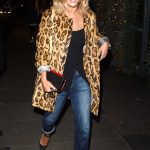 Caroline Flack Arrives at the Ivy Club in Chelsea