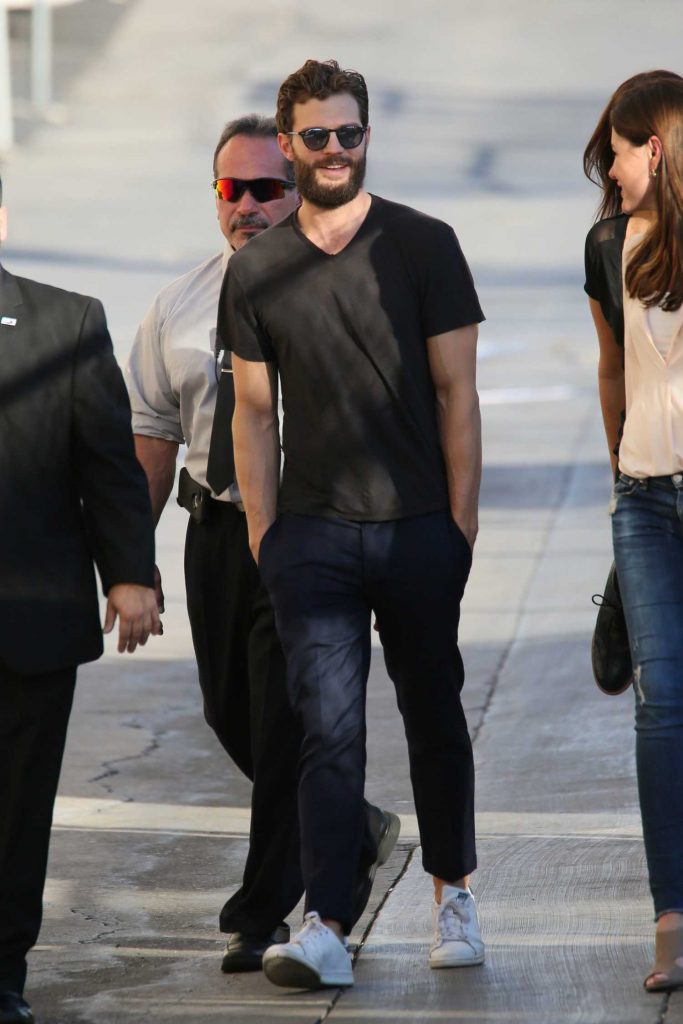 Jamie Dornan Arrives at the Jimmy Kimmel Live Studio in Hollywood-1