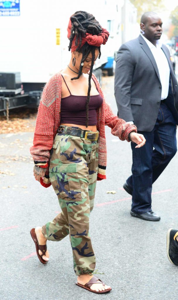 Rihanna on the Set of Ocean's Eight in New York-1