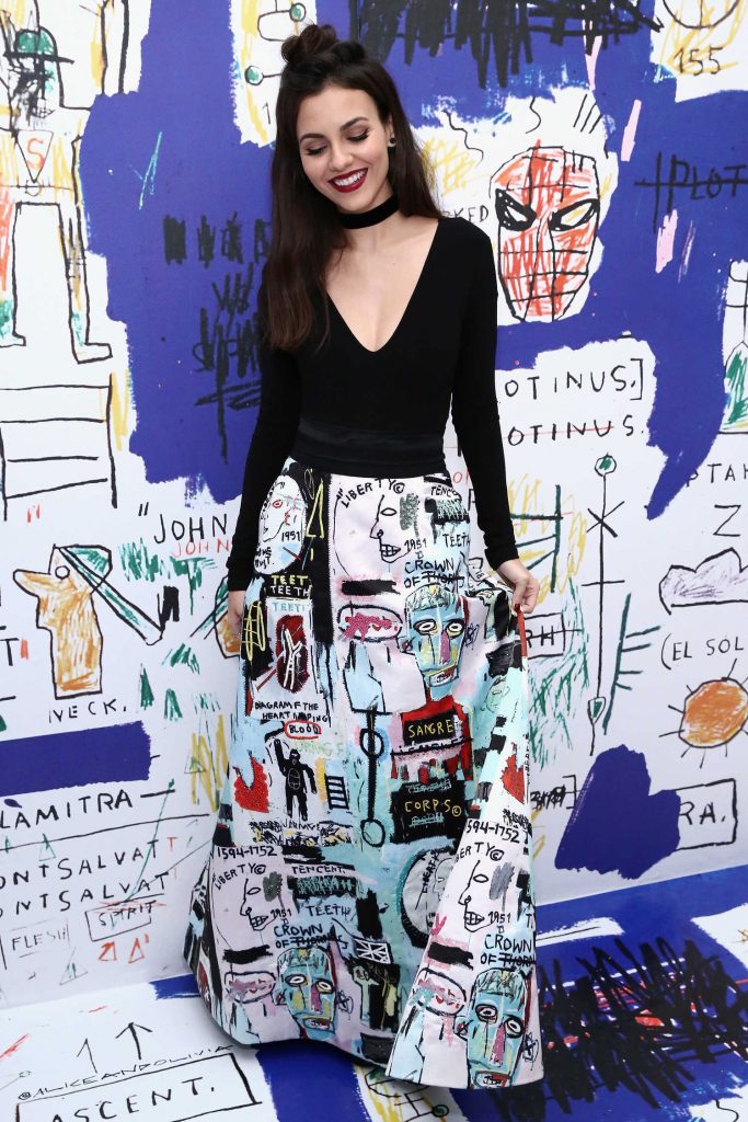 Victoria Justice at Alice + Olivia x Basquiat CFDA Capsule Collection Launch Party in NYC-2